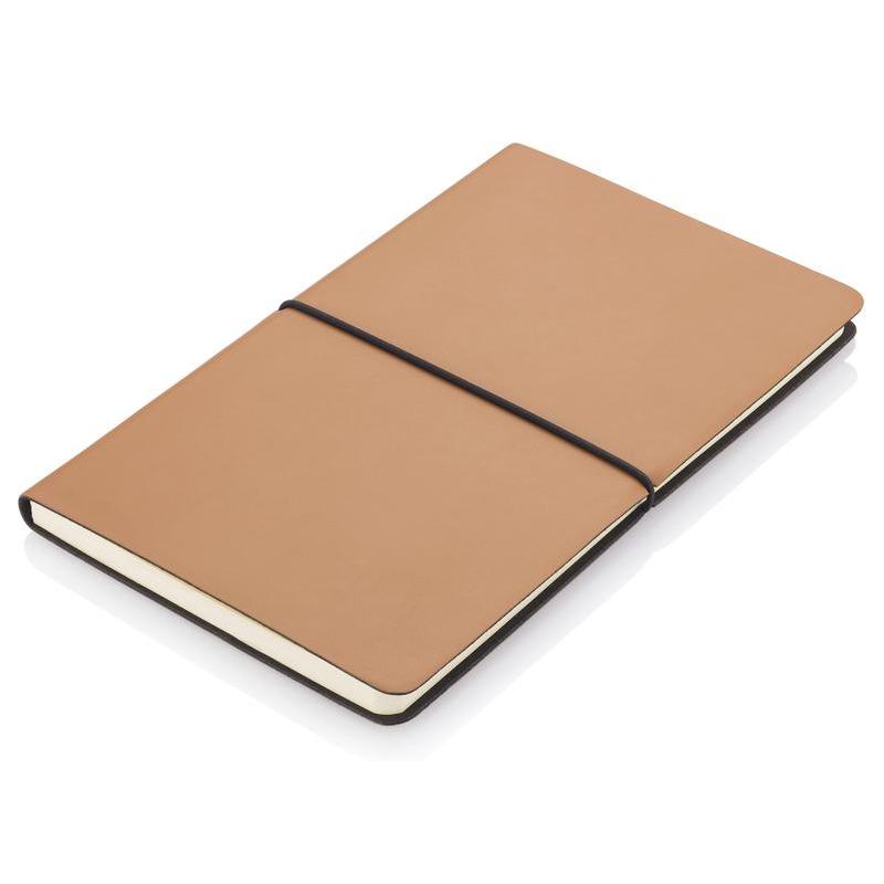 A5 Recycled PU Soft Cover Notebook - Tan