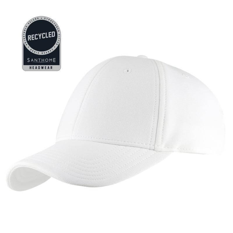 TITAN - Recycled 6 Panel Adjustable Cap - White